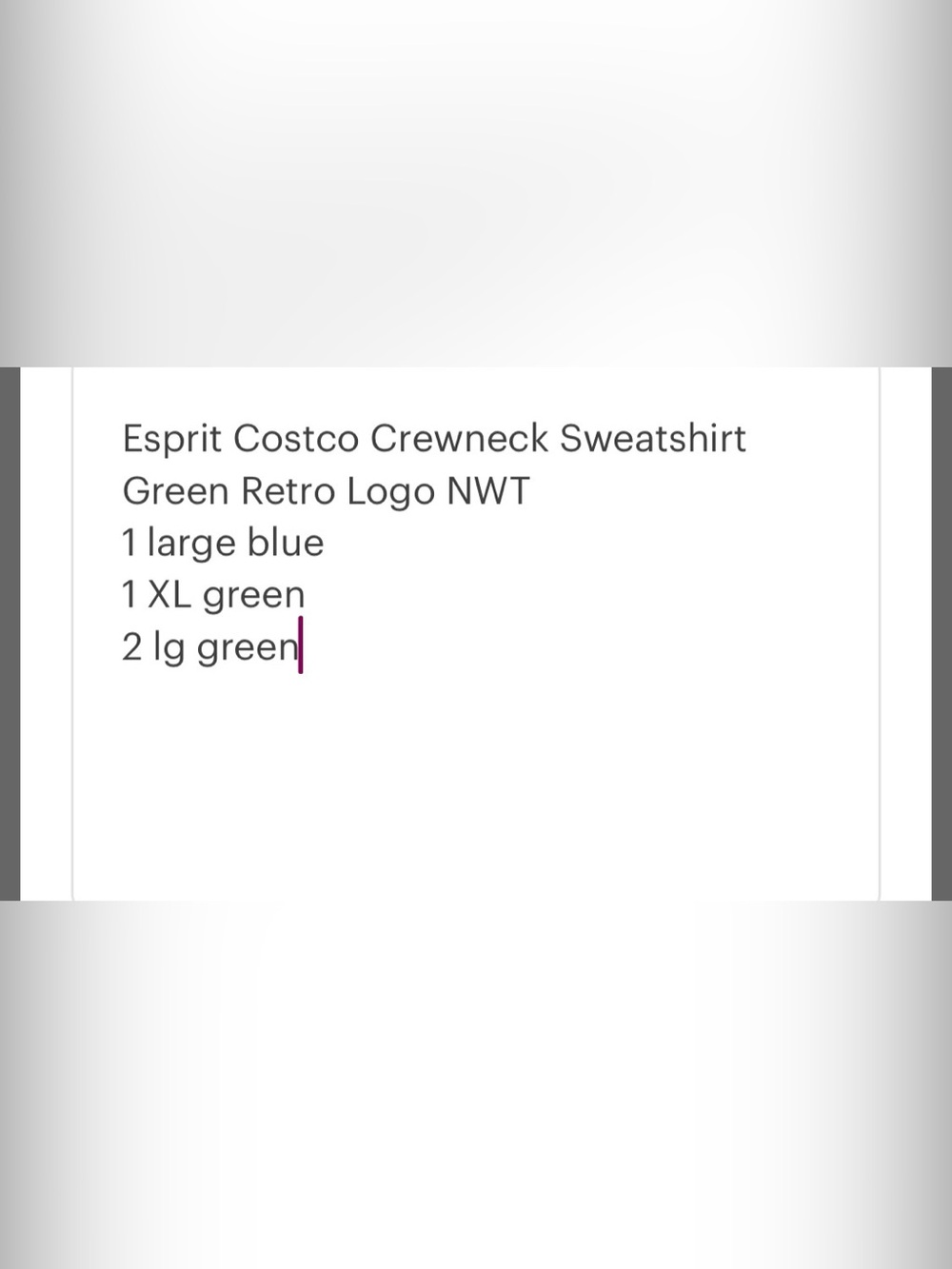 Special bundle Esprit Costco Crewneck Sweatshirt Retro Logo NWT